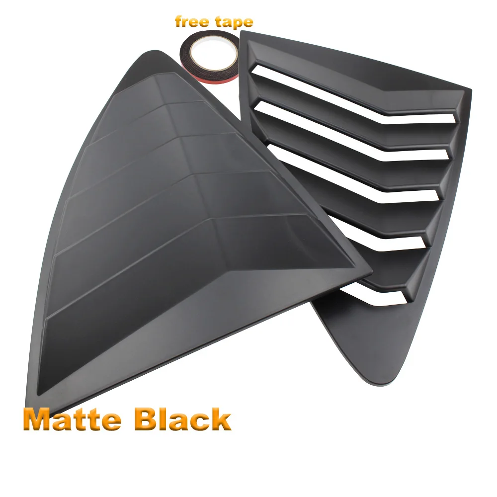 Matte Black 2 шт./набор, задняя четверть окна, жалюзи, спойлер, панель для Scion FRS для Subaru BRZ для Toyota 86 GT86 2013-, ABS наклейки - Цвет: Matte Black