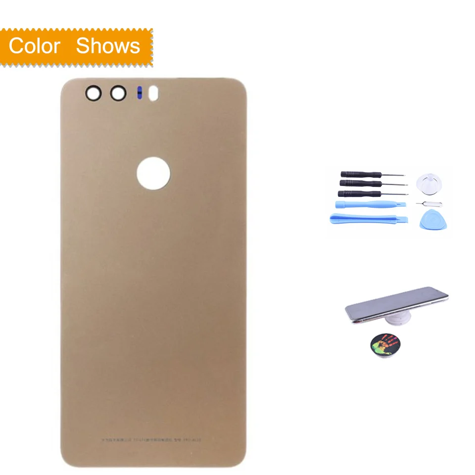 gold with gift 5,2 дюйма, для huawei Honor 8, FRD-L02, FRD-L04, 8, двойной FRD-L09, FRD-L19, корпус, крышка батареи, заднее стекло, задняя дверь, Корпус Корпуса - Цвет: gold with gift