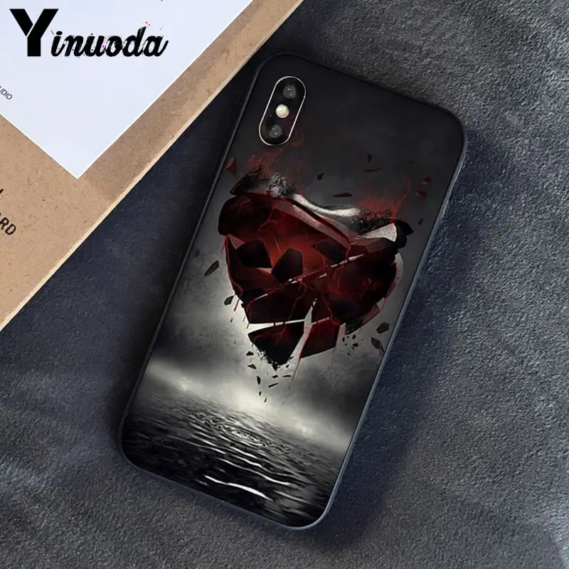A15 Yinuoda разбитое сердце новое поступление черный чехол для телефона iPhone 8 7 6 6S 6Plus X XS MAX 5 5S SE XR 10 Чехол - Цвет: A15