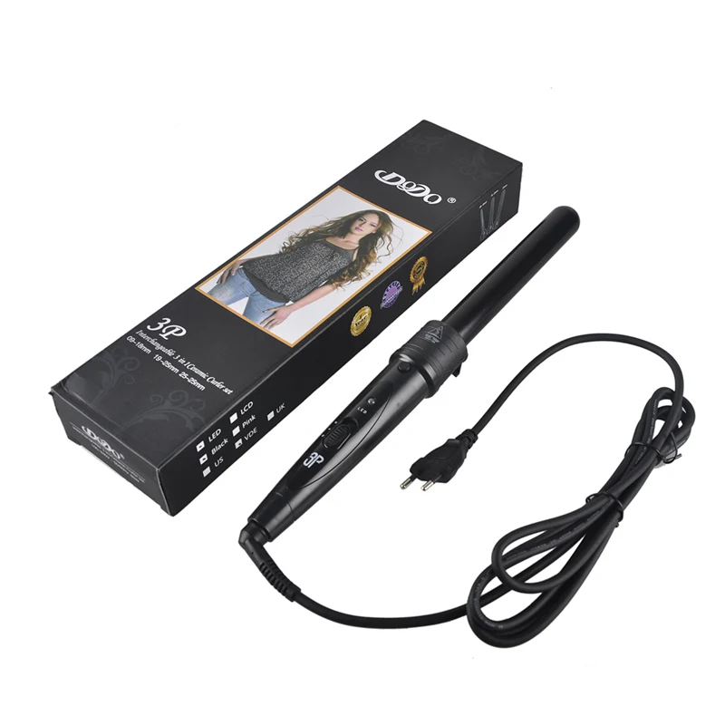 Professional Curling Wand Interchangeable 3 Parts Clip Iron Tourmaline Ceramic Package Hair Curler Set Styling Tools Kits | Красота и