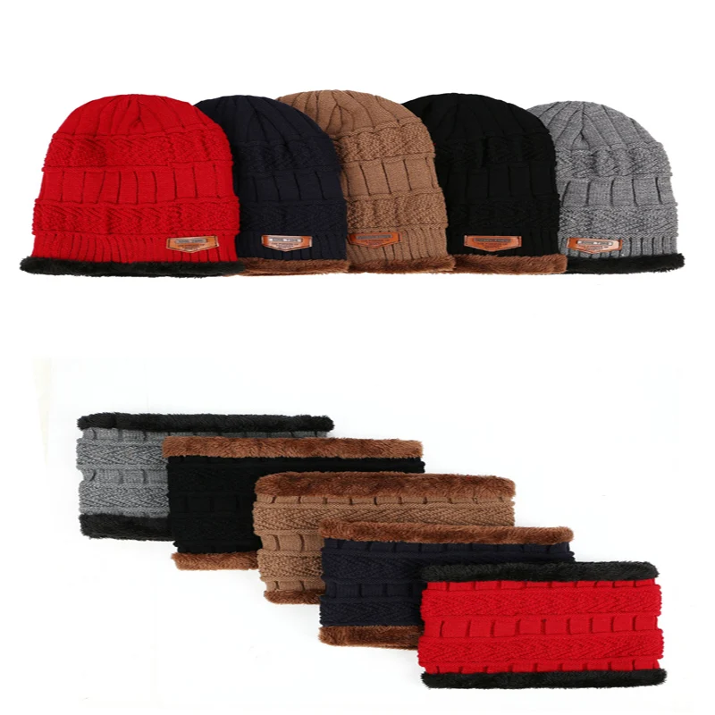 2022 Hot Winter Beanie Hat for Men Knitted Hat Winter Cap Beanie Women Thick Wool Neck Scarf Cap Balaclava Mask Bonnet Hats Set 3 2022 Hot Winter Beanie Hat for Men Knitted Hat Winter Cap Beanie Women Thick Wool Neck Scarf Cap Balaclava Mask Bonnet Hats Set 3