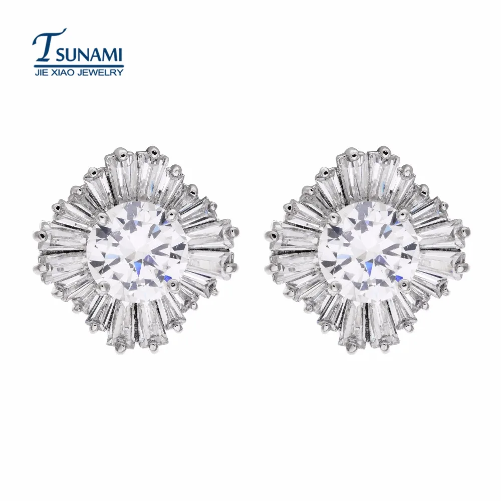 Изысканный дизайн ювелирных изделий AAA циркон серьги 2017 популярные модные из