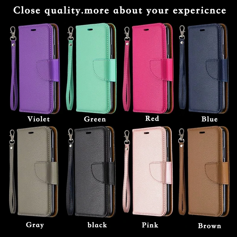 Кожаный чехол кошелек для Huawei P30 Pro P20 Lite Mate 20 P Smart Y5 Y6 Y7 2019 Leechee флип держатель с