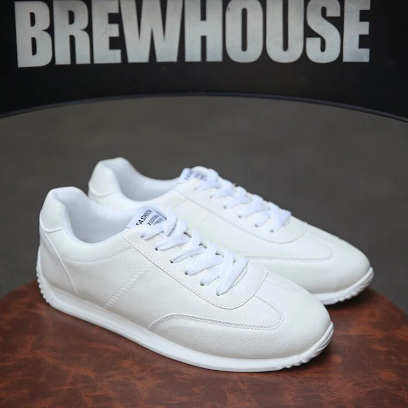 Мужская обувь на плоской подошве Новинка сезон осень для влюбленных пар кожаные