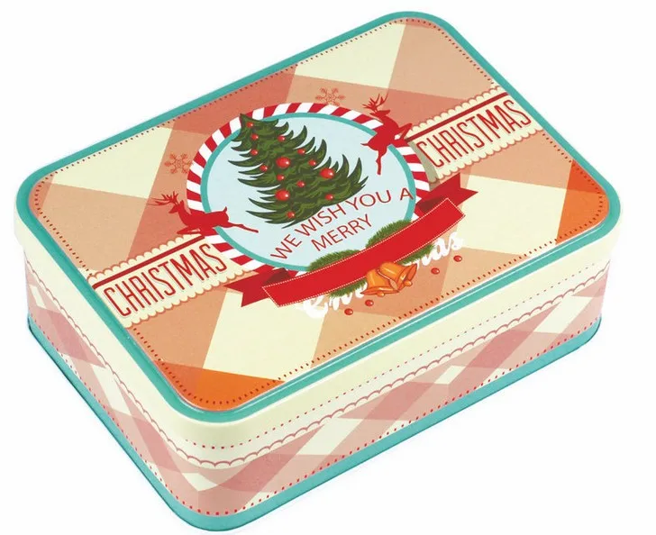 New Arrival 186X133X63mm Christmas style candy jewelry storage metal box conatiner case gift | Дом и сад