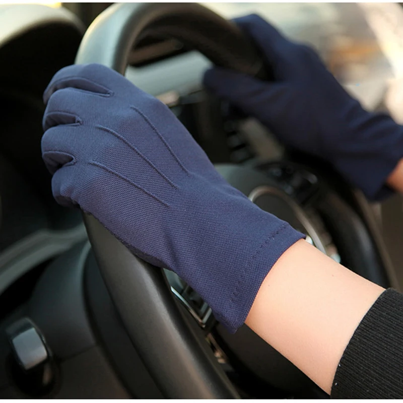 

Перчатки для вождения SZ105W1 мужские, тонкие дышащие митенки с пальцами, Нескользящие, с защитой от солнца и ультрафиолета, летние