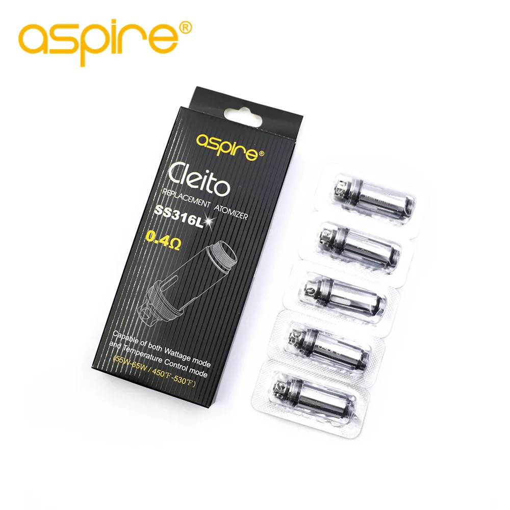 10 шт./лот оригинальная катушка Aspire Cleito двойная Clapton для бака cleito sub ohm 0.2ohm 0.4ohm 0.27ohm