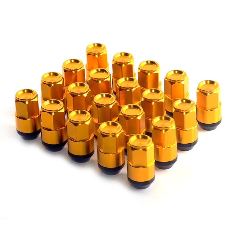 yellow Продукт 20 шт. набор M12X1.5 и M12X1.25 шипами Расширенный 41 мм алюминиевый и Железный тюнер наконечники колеса/диски - Название цвета: yellow