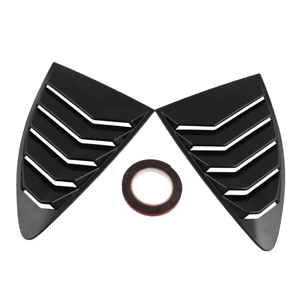 Bright black Автомобильный Стайлинг, наклейка из углеродного волокна 1/4 четверти, жалюзи для бокового окна, накладка на отверстие для Toyota 86 и для subaru BRZ HS008 - Цвет: Bright black