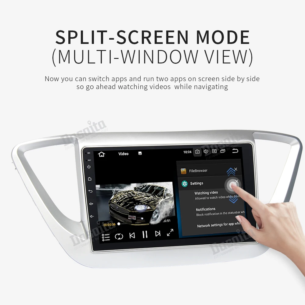 " Android 9,0 Автомобильный мультимедийный для hyundai Solaris Verna gps Поддержка рулевого колеса управление радио аудио видео AVI MKV