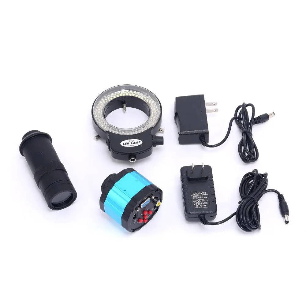 2.0mp VGA AV промышленный микроскоп Камера c-креплением видео Регистраторы 144 LED |