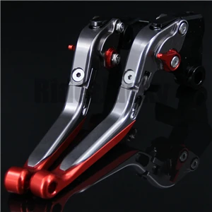 Red Titanium Синий+ титановый Мотоцикл с ЧПУ регулируемые(складные и выдвижные) тормозные рычаги сцепления для Yamaha XTZ 750 Super Tenere 1989-1997 1996 - Цвет: Red Titanium