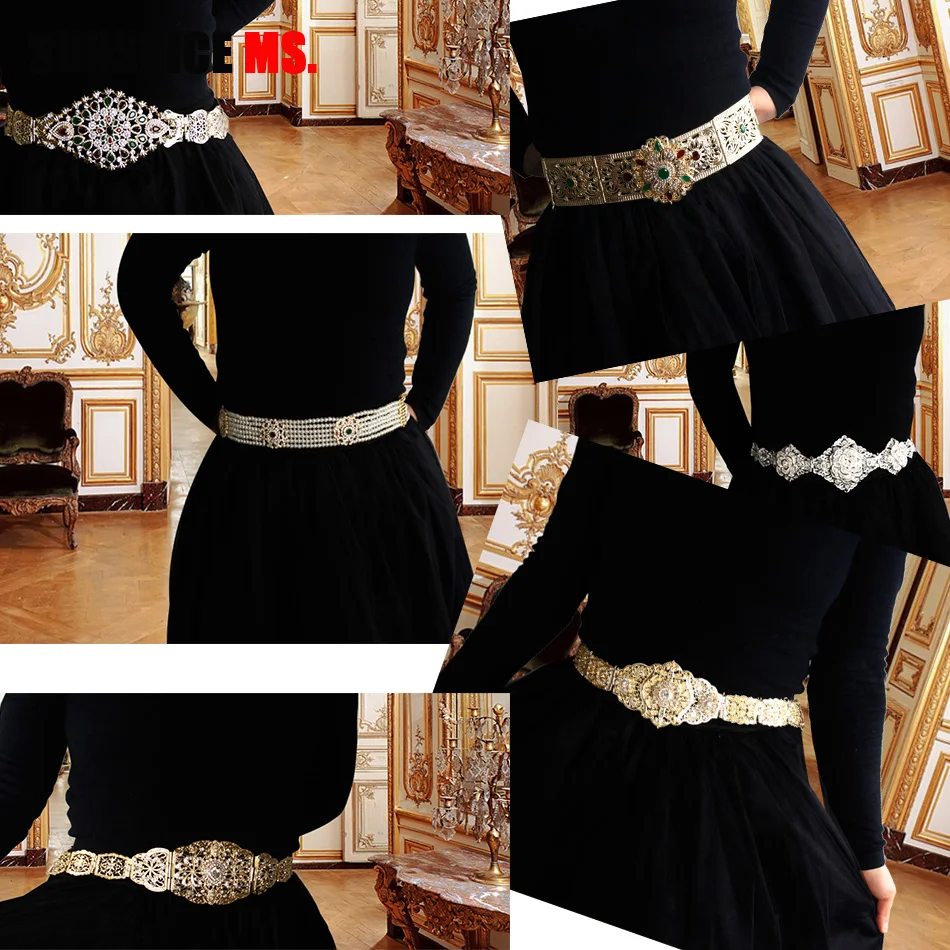 SUNSPICE-MS Fashion Moroccan Chic Caftan Wedding Metal Belt For Women Gold Color Adjust Length Waist Chain Bridal Jewelry Gifts