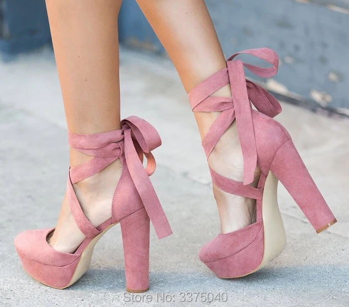 

Туфли-лодочки женские, высокий каблук, со шнуровкой, гладиаторы, розовые свадебные нарядные туфли-лодочки