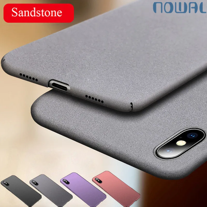 NOWAL Роскошный Матовый чехол из песчаника для iPhone 7 Plus 8 8Plus Ультратонкий жесткий пластиковый чехол для iPhone 11 Pro X XR XS Max 6 6S Plus