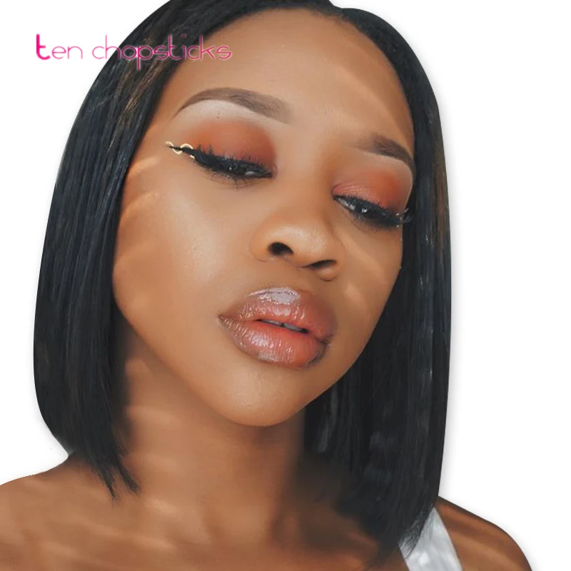 Новое Прибытие 4*5 Шелковый Топ Полный Шнурок Боб Парики Человеческих Волос Для