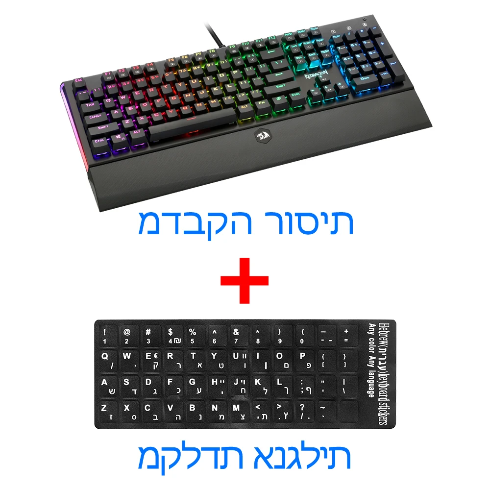 K569RGB IL Redragon K569 Rgb алюминиевая USB Механическая игровая клавиатура синий переключатель со светодиодной подсветкой 104 ключ анти-ореолы проводной ПК компьютер геймер - Цвет: K569RGB IL