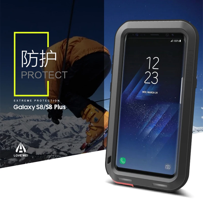 LOVE MEI для Samsung Galaxy S8 Алюминиевый металлический корпус ударопрочный Прочный