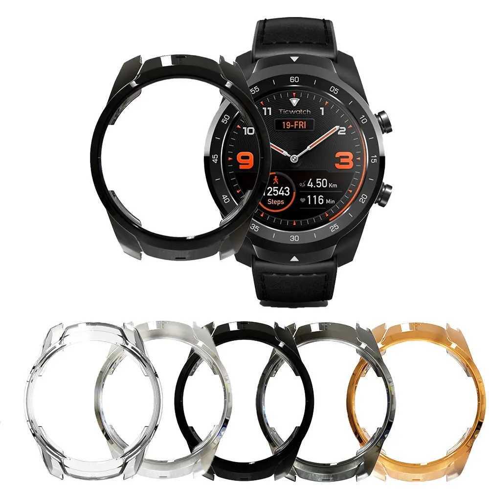 Классическое покрытие из ТПУ полый защитный чехол для часов Ticwatch Pro умные спортивные часы Защита корпуса Аксессуары