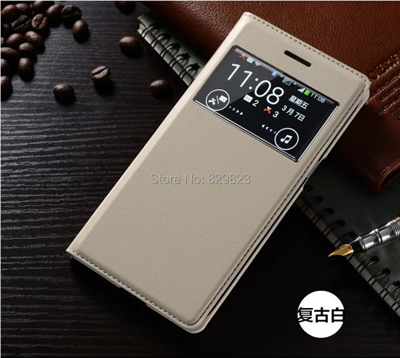 Для samsung Galaxy Grand 2 Duos G7102 G7106 G7108 Функция Smart View Sleep откидная кожаная задняя крышка