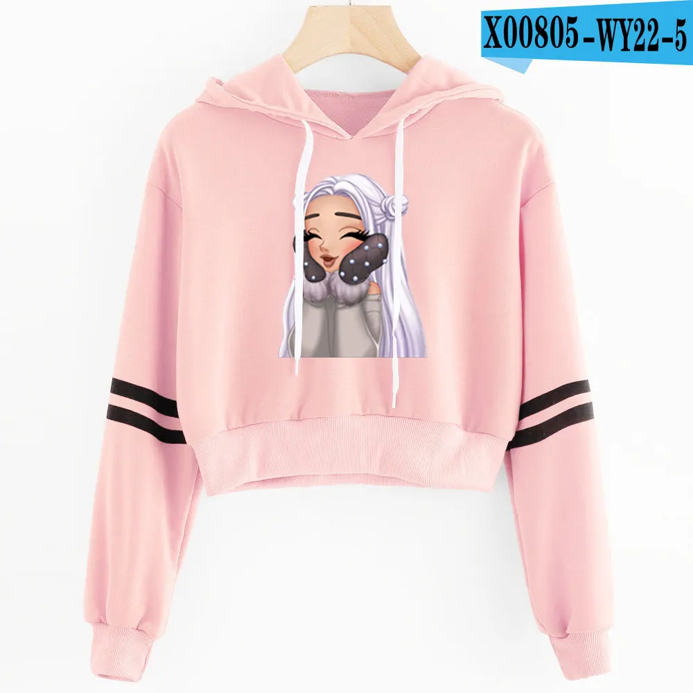 Pink Ariana Grande, женские толстовки с пупком, толстовка, крутая мода, Kpop, сексуальные, милые,, Новое поступление, Harajuku, повседневные толстовки, Толстовка - Цвет: Pink