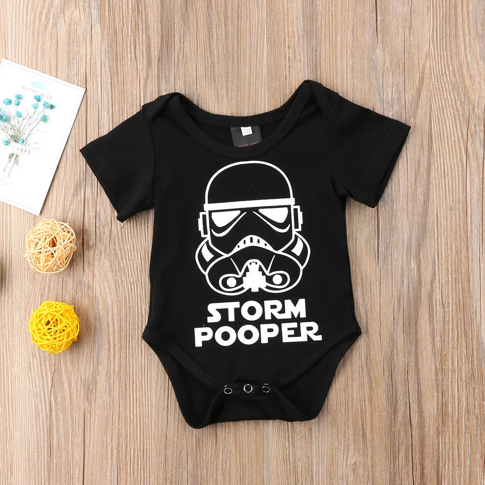 Cotton Newborn Baby Girls Boys Clothes Short Sleeve Bodysuits Print Star Wars Cute Summer Jumpsuit Outfits Boys Baby Clothes