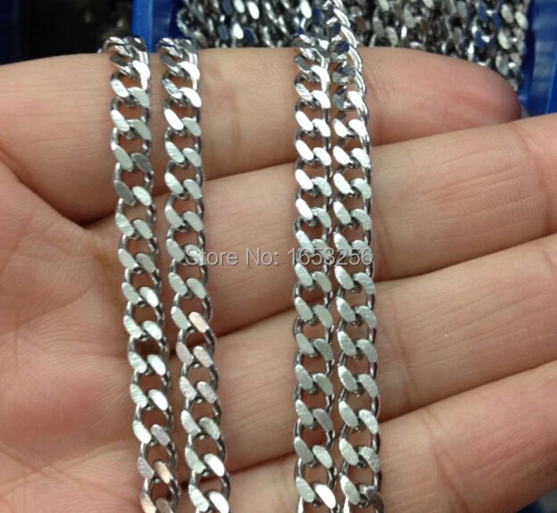 Цепочка с ковбойскими звеньями из нержавеющей стали 10 м 4 5 мм