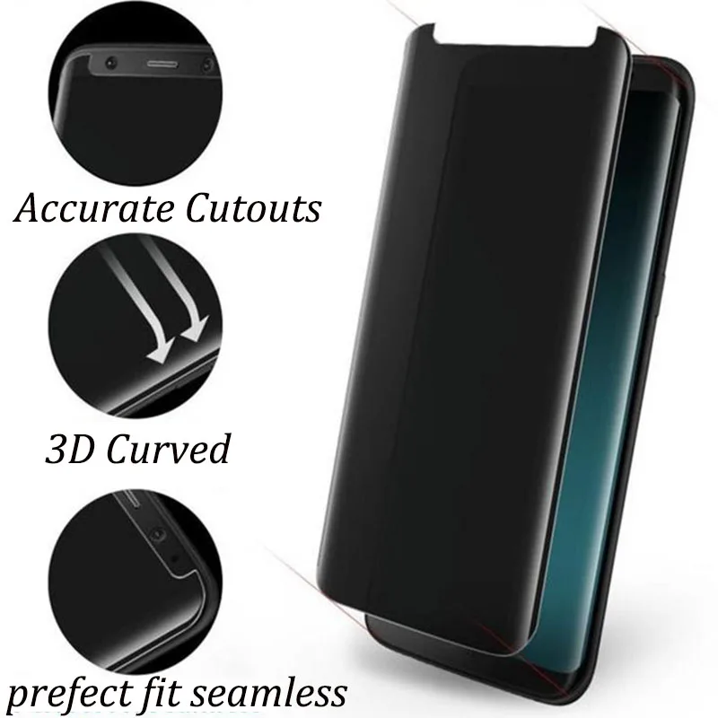 3D изогнутый конфиденциальный телефон полное покрытие закаленное стекло для SAMSUNG