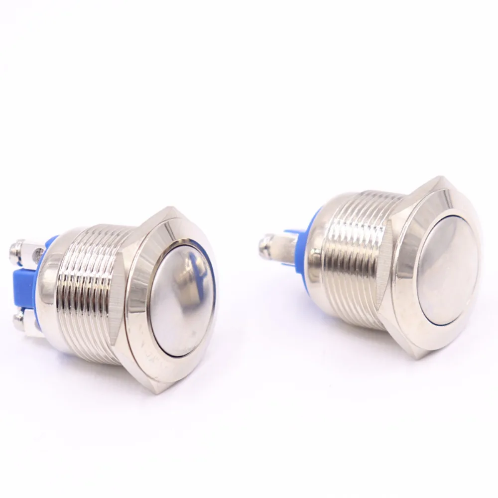 Металлическая нажимная кнопка водонепроницаемый никелированный латунный