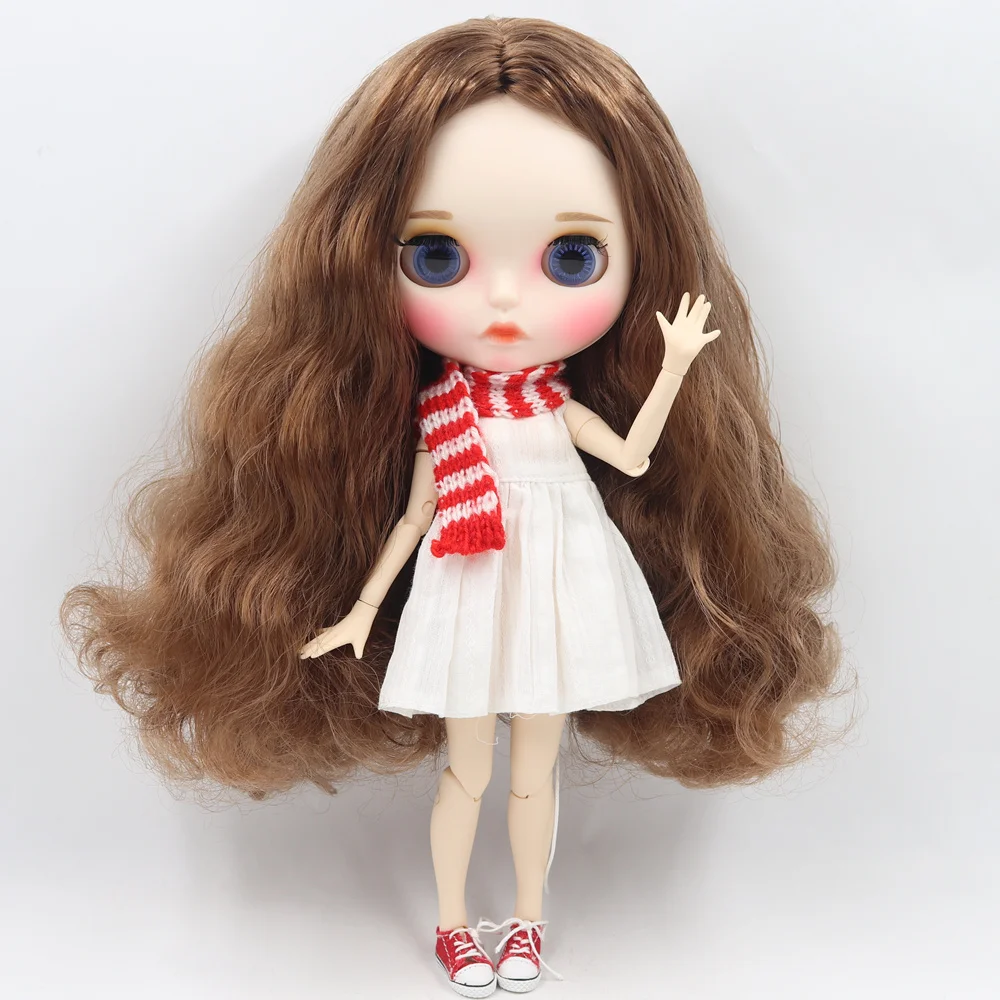 Ледяной DBS Blyth кукольные нет. BL9158 каштановые волосы резные губ матовая лицевая