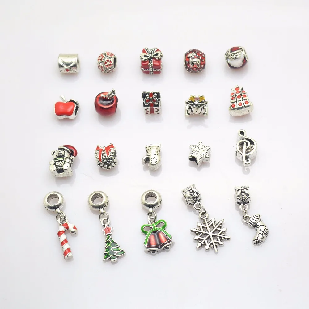 Женские шармы в виде снежинки смешанные бусины для браслета Pandora 20 шт./лот feng0014 |