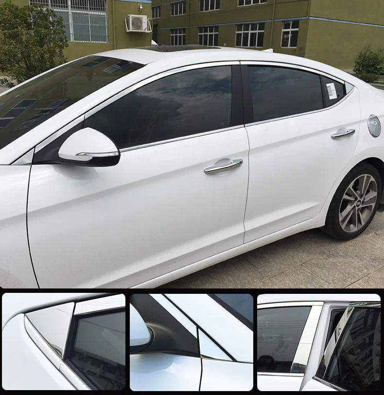 Lsrtw2017 304 нержавеющая сталь окна автомобиля планки для Hyundai Elantra Hyundai Avante супер Elantra