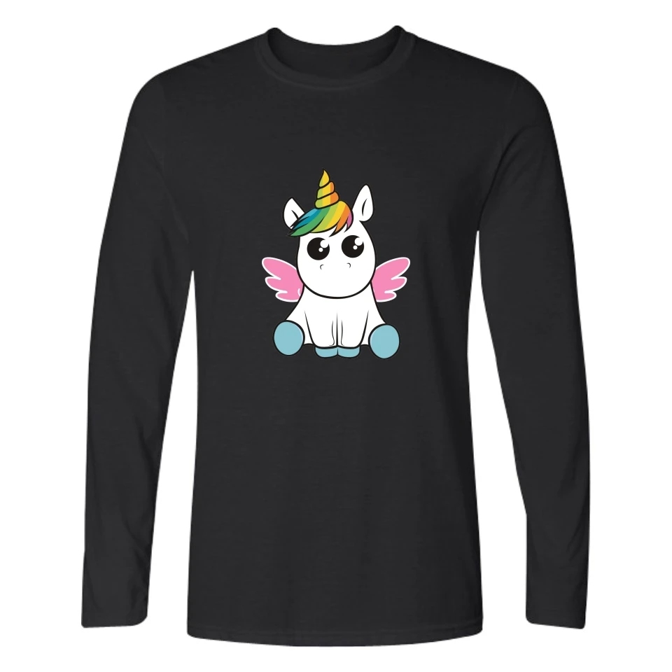 LUCKYFRIDAYF 2017 Unicorn футболка на осень с принтом Для женщин/Для мужчин хлопковая
