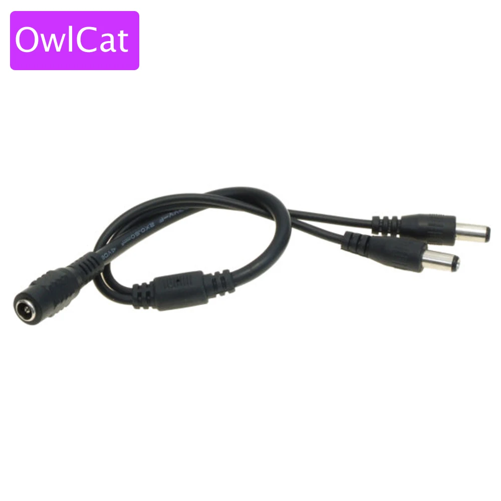 OwlCat DC 1 Женский до 2ch Мужской Силовой сплиттер кабель для видеонаблюдения системы видеонаблюдения IP AHD TVI CVI камеры питания