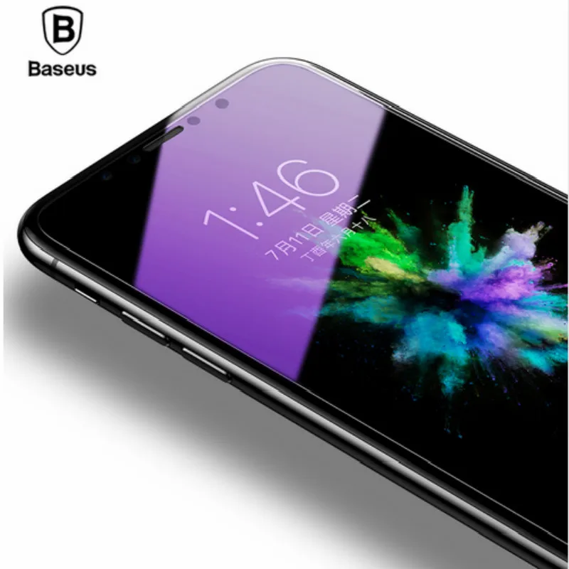 Baseus 0 3 мм 9H защита экрана закаленное стекло для iPhone X Закаленное Защитная пленка 10