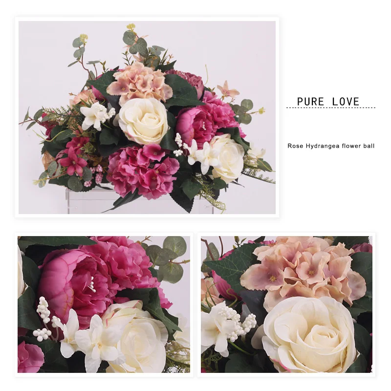 38 см Искусственный ряд цветов Гирлянда Декор домашний занавес Свадьба дорога