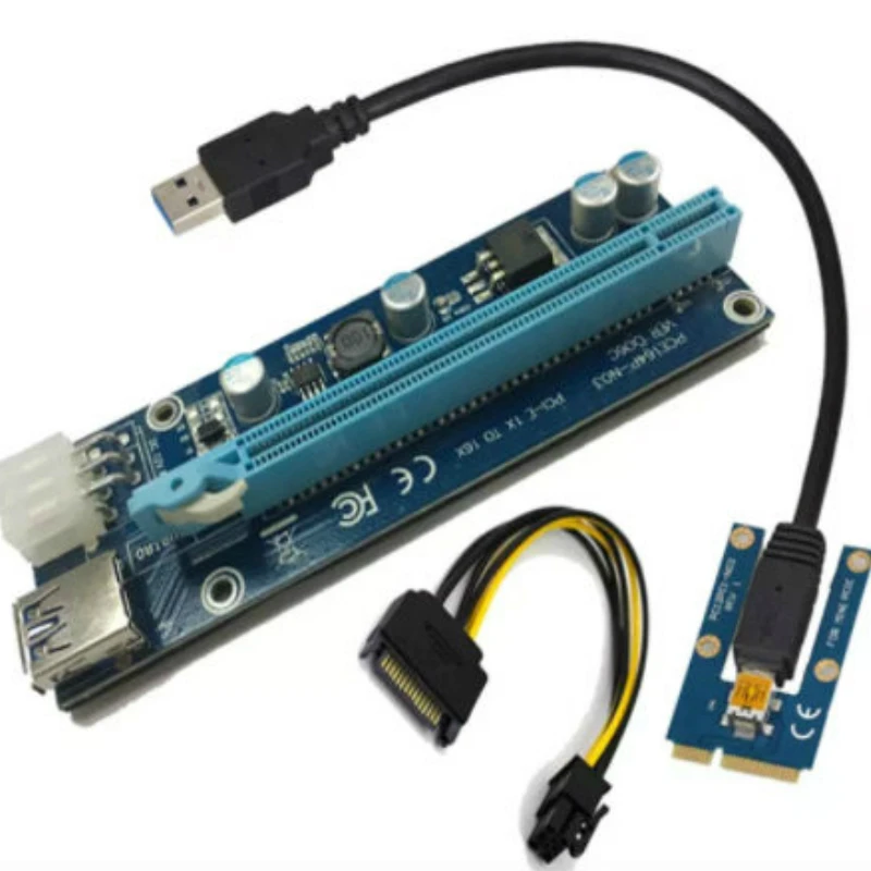 PCI E 1X к 16X плата преобразования расширения e поворот pcie адаптер карты 60 см кабель