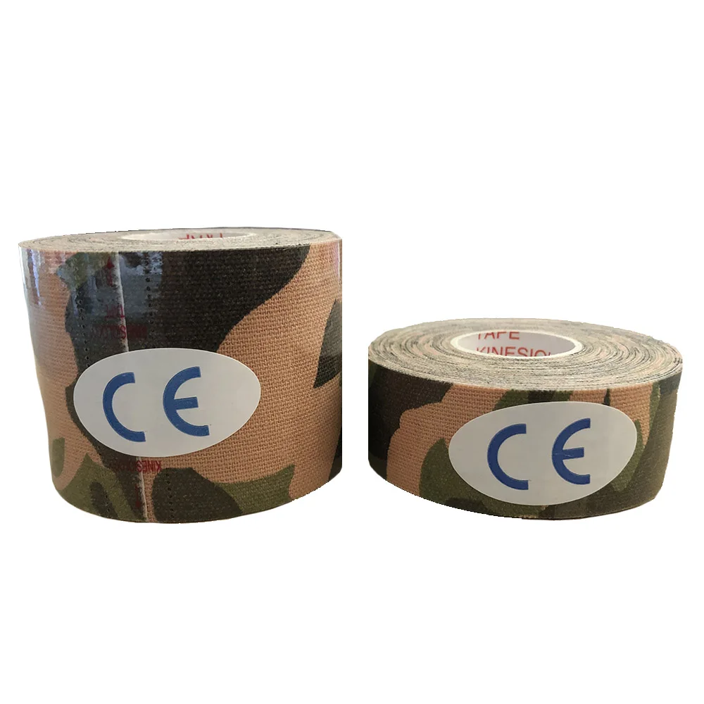 Green camouflage 2 размера кинезиологическая лента спортивная лента для мышц повязка для ухода фитнес Теннис Бег колено защита мышц - Цвет: Green camouflage