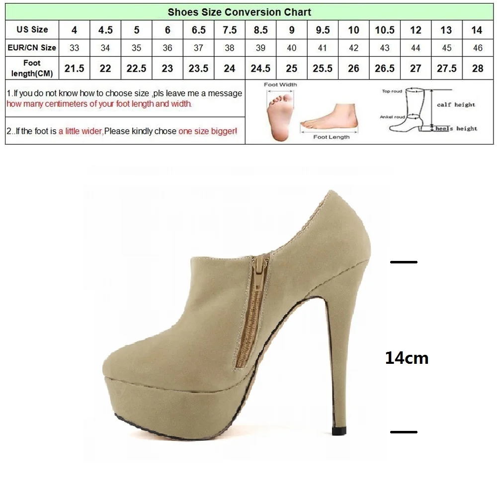 

LOSLANDIFEN Shoes Women Thin Heels Women Boots Fashion Super High Heels Ankle Boots 2018 Spring Autumn Platform Boots size 35-42