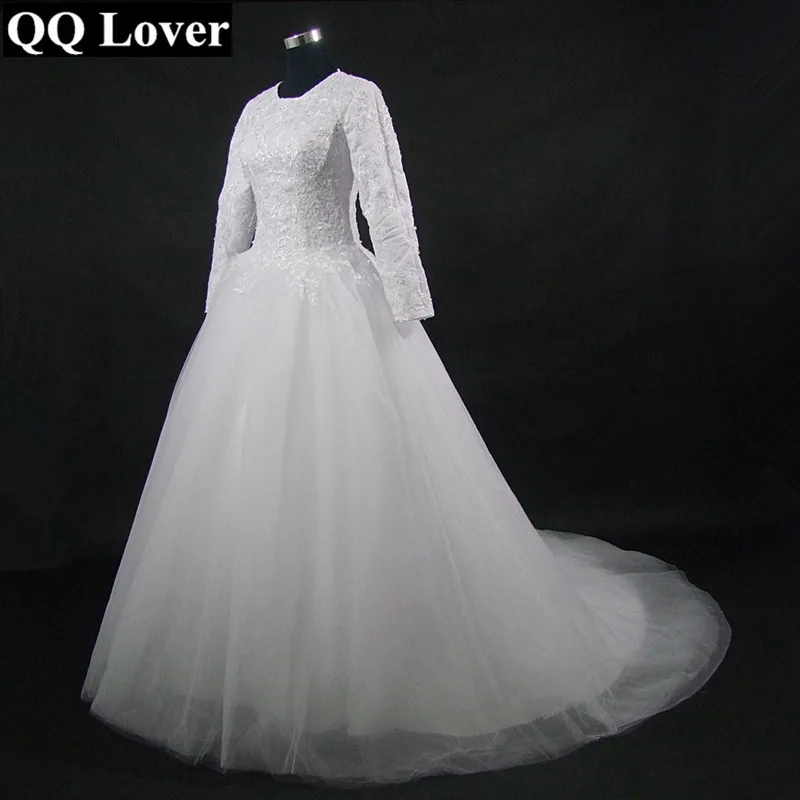 Новинка 2019 винтажное кружевное мусульманское бальное платье с длинным рукавом