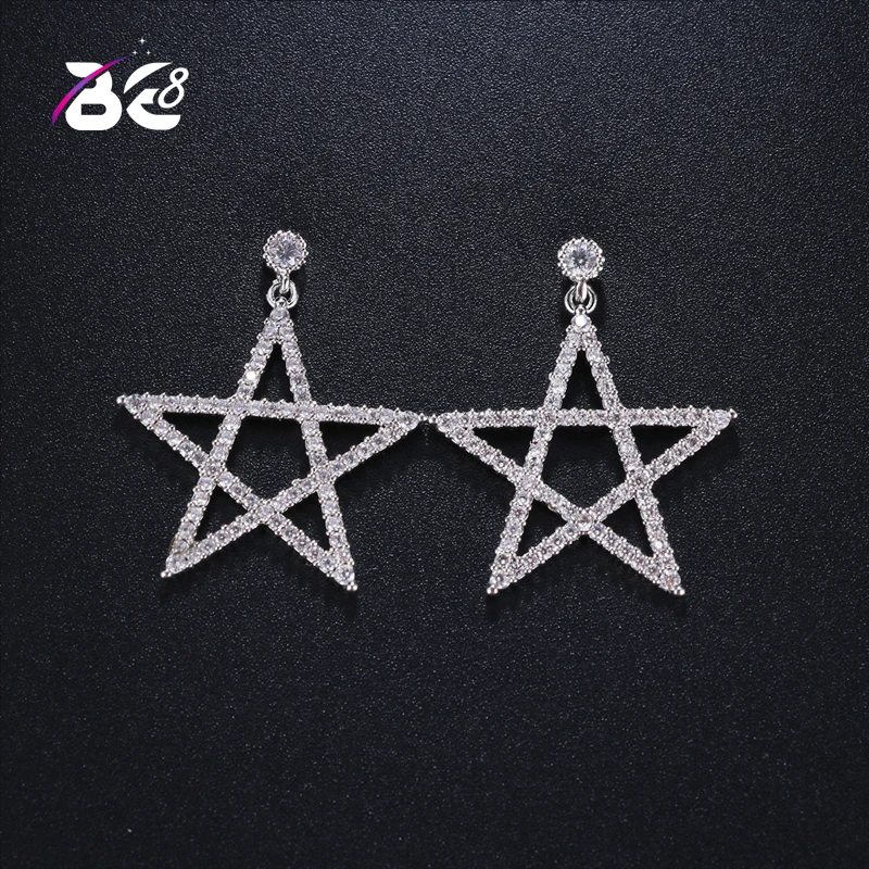 

Be 8 Fashion Oversized Exaggerated Big Pentagram Hanging Earrings Gifts for Women Party Drop Fashion Jewelry E382