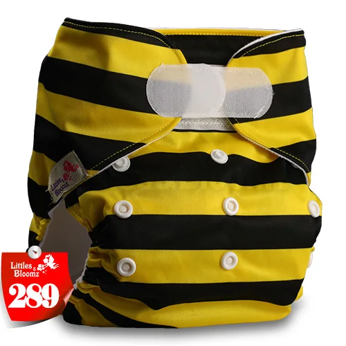 [Littles&Bloomz] Детские Моющиеся Многоразовые, настоящая стандартная ткань, застежка-липучка, карман для подгузников, пеленки, обертывание, подходит для рождения в горшке - Цвет: 289
