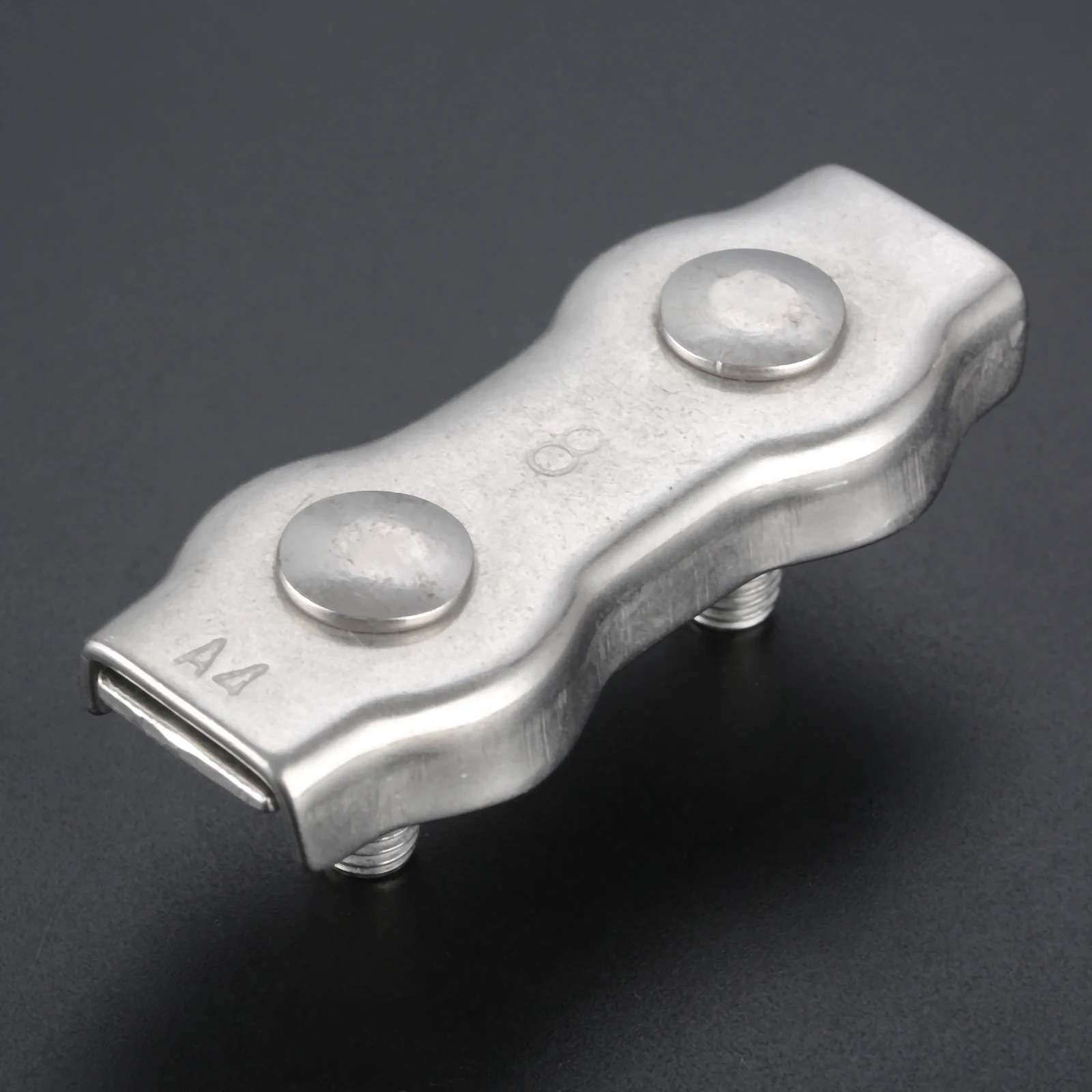 

1 Pc 8mm Duplex Clip Stainless Steel Rigging Rope Wire Cable Grips Clamps Caliper Chuck Marine Hoisting Rowing Boats Accessories
