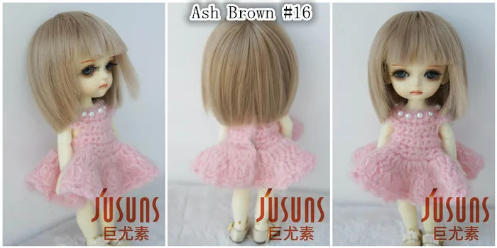 JD234 1/12 1/8 BJD парик короткая кукла бобо парик Размер 4-5 дюймов 5-6 дюймов куклы аксессуары термостойкие парики