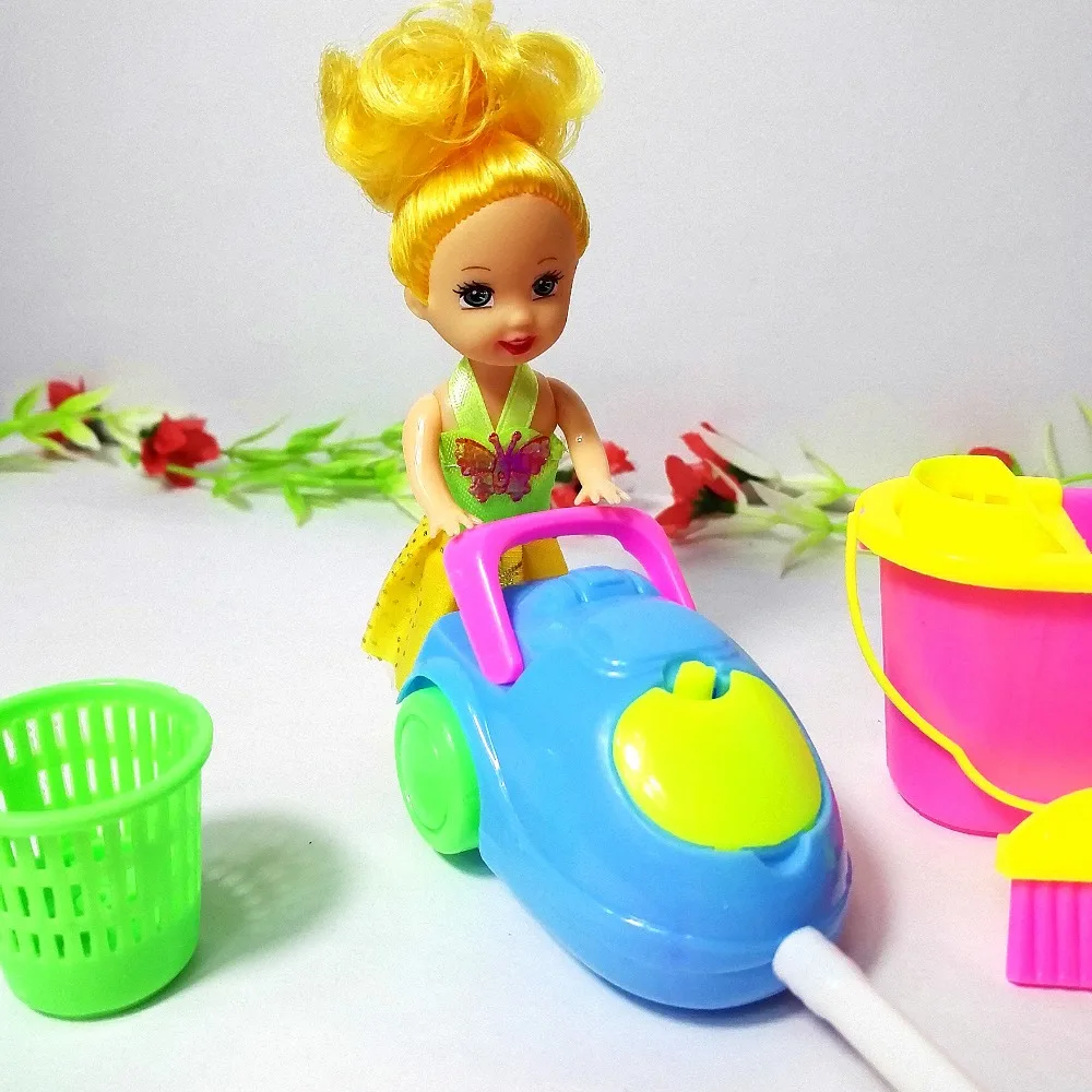 6 Items/Set Dolls Cleaning Kit Doll Accessories For Barbie Household Tools Play House Toys Best Kid's Gift | Игрушки и хобби