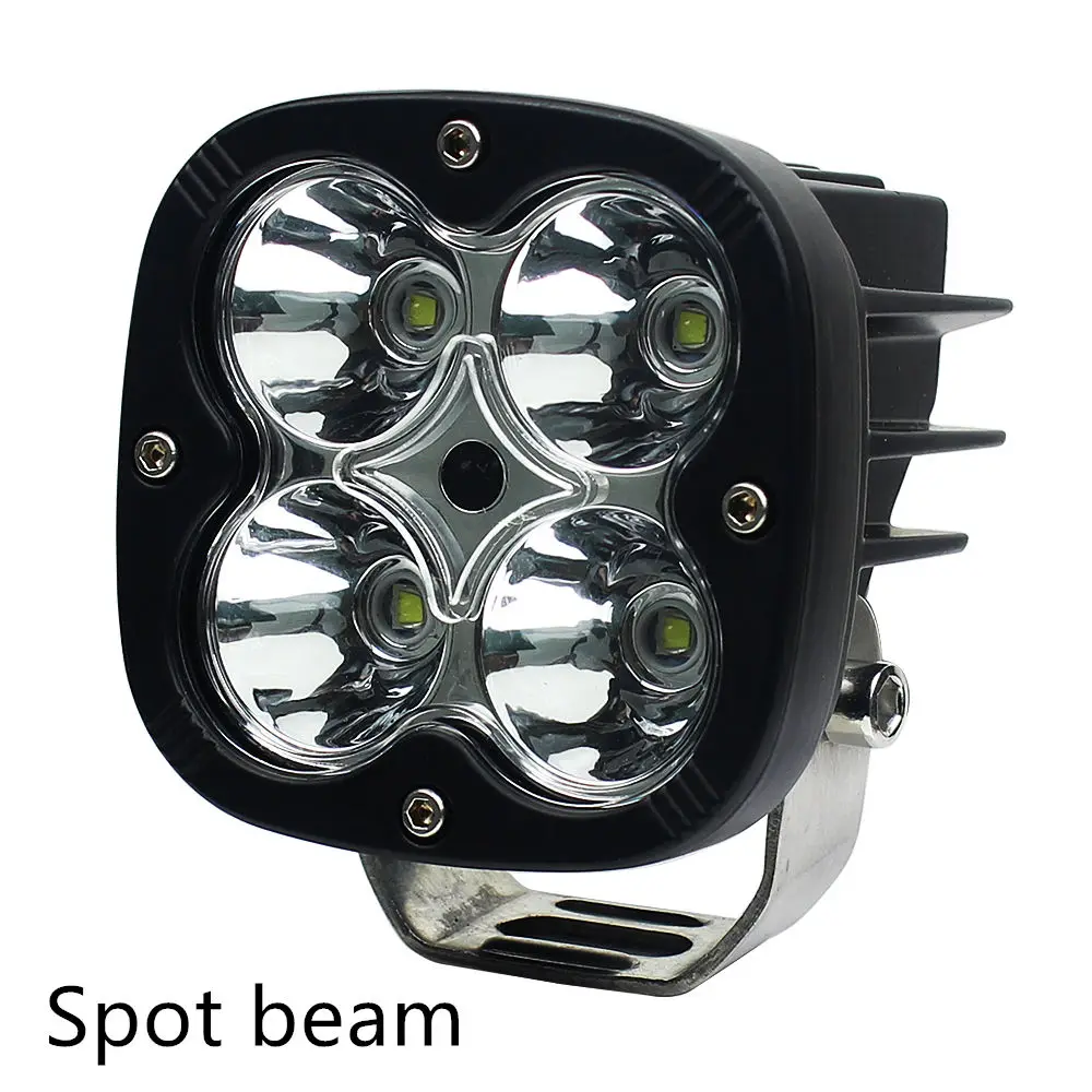 Spot beam Светодиодный 40 Вт Рабочий светильник для вождения мотоцикла точечный луч противотуманная фара для автомобиля внедорожный мотоцикл Лодка ATV UTV - Цвет: Spot beam