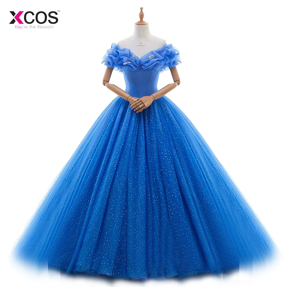 Настоящая фотография 2017 Карнавальный Костюм Золушки вечерние платья бальное