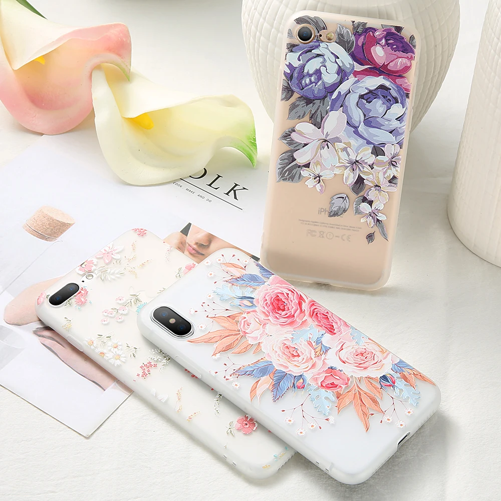 KISSCASE Мягкий силиконовый чехол для iPhone 6 S плюс 7 Plus элегантная девушка 3D рельефными