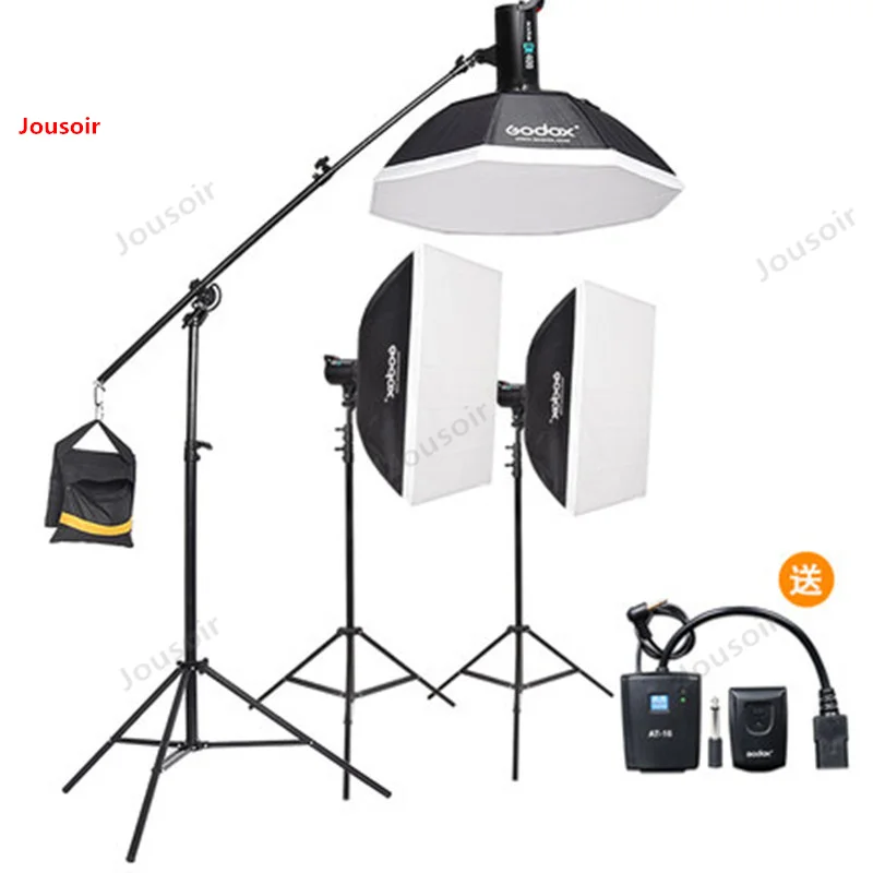 Набор вспышек Godox DE400w комплект из трех ламп мягкий Лайтбокс для портретной съемки