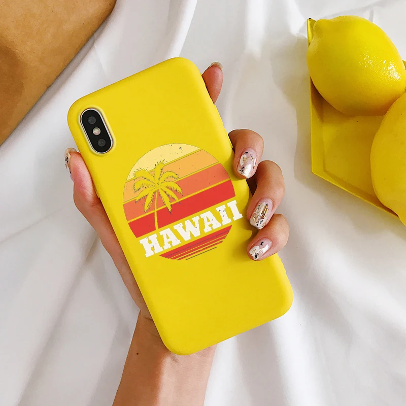 Чехол для телефона Hawaii Aloha iphone6 6S 7 8 Plus 5 5S SE силиконовый мягкий TPU чехол iphone XR XS X XSMAX